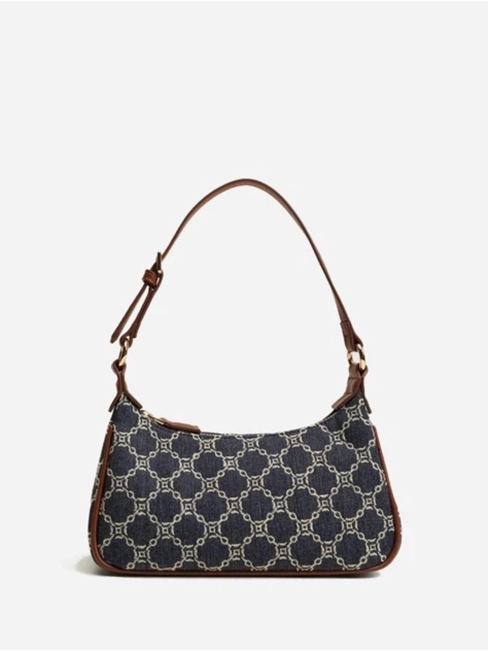 NWT Mango Embroidered Chains Baguette Bag & Wallet Set